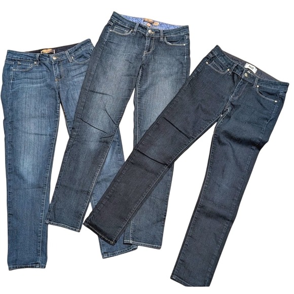 PAIGE Denim - 3 PAIRS! Paige Jeans Womens 28 Skinny Skyline Peg Made in USA Premium Denim